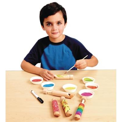 Colorations versier je eigen houten schuiffluitje, 12st