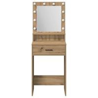Kaptafel artisanaal eikenkleurig 50 x 41 x 135 cm Bewerkt hout - thumbnail