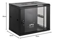 Intellinet 712088 19inch-patchkast (b x h x d) 600 x 635 x 600 mm 12 HE Zwart (RAL 9005) - thumbnail