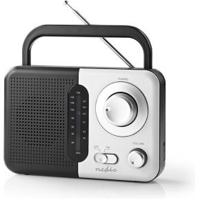Nedis FM-Radio | Draagbaar Model | FM | Batterij Gevoed / Netvoeding | Analoog | 2.4 W | Zwart-Wit Scherm | Koptelefoonoutput - thumbnail