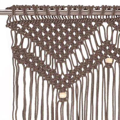 Gordijn macram 140x240 cm katoen taupe Gordijn macram 140x240 cm katoen taupe