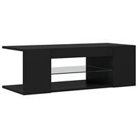 VidaXL Tv-meubel met led-verlichting 90x39x30 cm zwart - thumbnail