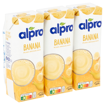Alpro Sojadrink Banaan Houdbaar 3 x 250 ml bij Jumbo