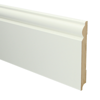 MDF Barok plint 150x18 voorgelakt RAL9010 - lengte 240cm - thumbnail