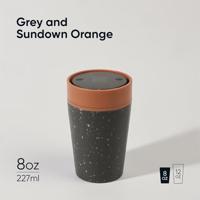 Circular&Co. Koffiebeker - circular cup - zwart/oranje - 227 ml - thumbnail
