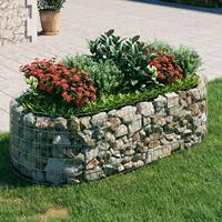VidaXL Gabion plantenbak verhoogd 200x100x50 cm gegalvaniseerd ijzer - thumbnail