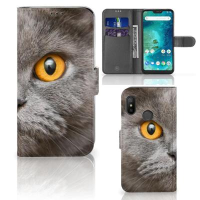 Telefoonhoesje | Met pasjeshouder | Xiaomi Mi A2 Lite Britse Korthaar Telefoonhoesje | Met pasjeshouder | Xiaomi Mi A2 Lite Britse Korthaar