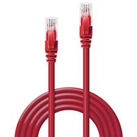 LINDY 48031 RJ45 Netwerkkabel, patchkabel CAT 6 U/UTP 0.50 m Rood 1 stuk(s) - thumbnail
