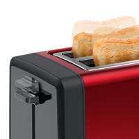 Bosch TAT4P424 Designline Broodrooster Zwart/Rood - thumbnail