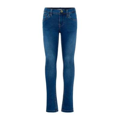 NAME IT KIDS slim fit jeans NKMTHEO dark blue denim