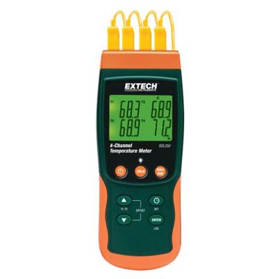 Extech SDL200 Temperatuurmeter -199 - +1700 °C Sensortype K, J, T, E, R, S, Pt100 Datalogger-functie Extech SDL200 Temperatuurmeter -199 - +1700 °C Sensortype K, J, T, E, R, S, Pt100 Datalogger-functie