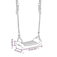 Schommelzitje met touwladder polyetheen blauw - thumbnail