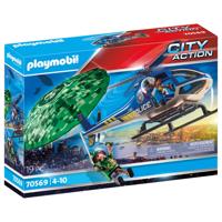 Playmobil city action politiehelikopter - parachute achtervolging - 70569 - thumbnail