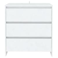 Dressoir 70x41x75 cm bewerkt hout wit - thumbnail