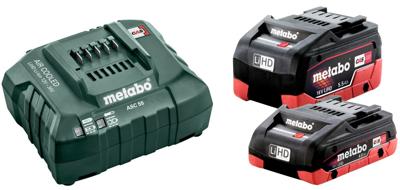 Metabo Basis-set LiHD 1x 4.0 Ah + 1 x 5.5 Ah + Lader ASC 55 - 685160000 Metabo Basis-set LiHD 1x 4.0 Ah + 1 x 5.5 Ah + Lader ASC 55 - 685160000