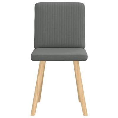Eetkamerstoelen 2 st stof donkergrijs