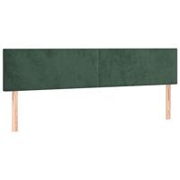 Boxspring met matras fluweel donkergroen 160x200 cm - thumbnail
