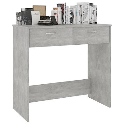 VidaXL Bureau 80x40x75 cm bewerkt hout betongrijs VidaXL Bureau 80x40x75 cm bewerkt hout betongrijs