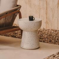 Kave Home Ronde Bijzettafel 'Pada' Terrazzo, 40cm, kleur Wit - thumbnail