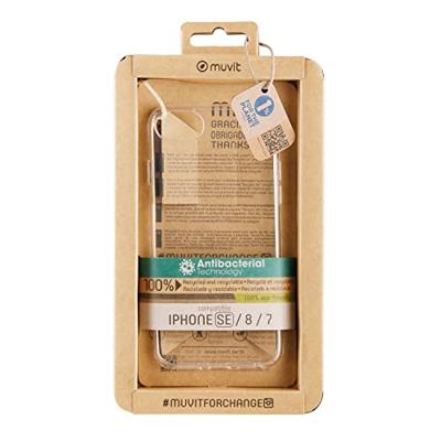 Telefoonhoes Muvit iPhone 7 | iPhone 8 | iPhone SE 2020 Zwart Transparant iPhone SE Telefoonhoes Muvit iPhone 7 | iPhone 8 | iPhone SE 2020 Zwart Transparant iPhone SE