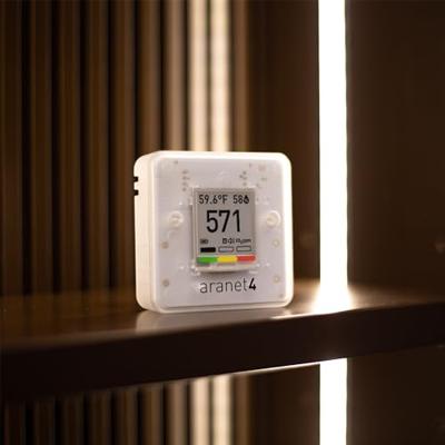 aranet CO₂-meter 0, 0, 0, 600 - 9999, 50, 85, 1100 ppm, °C, %, hPa Met temperatuurmeting