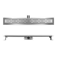 Wiesbaden 3e generatie douchegoot met flens en rooster 50 x 7 cm RVS - thumbnail