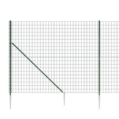 VidaXL Draadgaashek met grondankers 1,6x10 m groen
