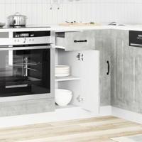 Onderkast Kalmar bewerkt hout betongrijs - thumbnail