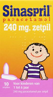 Paracetamol 240mg 10 Zetpillen