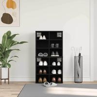Schoenenkast 2 pcs Zwart Eiken 52 x 30 x 50,5 cm Bewerkt hout - thumbnail