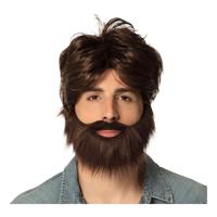 Boland Pruik met baard en snor - thumbnail