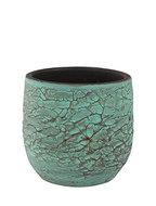 Evi antiq brons bloempot binnen 18x16 cm