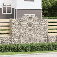 VidaXL Schanskorf gewelfd 200x30x160/180 cm gegalvaniseerd ijzer - thumbnail