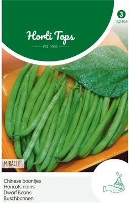 Zaden Stamslabonen chinese boontjes Miracle 25g Hortitops - Hortitops