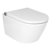 Douche WC RapoWash Basic met Bidetspoeler en Afstandsbediening Rimless Wit - thumbnail