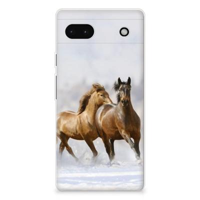 Google Pixel 6A | TPU Hoesje | Paarden Google Pixel 6A | TPU Hoesje | Paarden