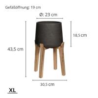 Rough Eco-line hangende bloempot XL 23x20 cm Patt zwart - thumbnail