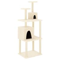 VidaXL Kattenmeubel met sisal krabpalen 167 cm crèmekleurig - thumbnail