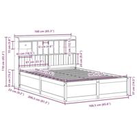 Bedframe zonder matras massief grenenhout wasbruin 160x200 cm - thumbnail