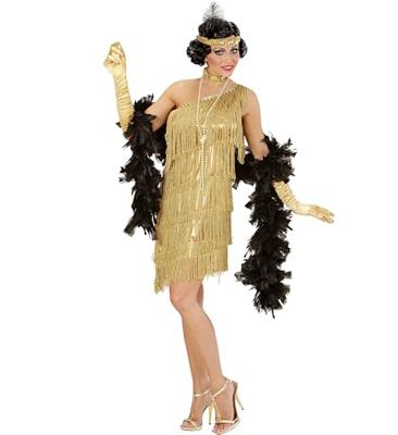 Flapper kostuum goud