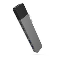 Hyper - HyperDrive NET 6-in-2 hub voor USB-C voor MacBook Pro/Air - HDMI 4K60Hz HDR, USB-C 40Gbps 100W PD, USB-C 5Gbps 60W PD, 2 x USB-A 3.0, Gigabit Ethernet - Spacegrijs - thumbnail