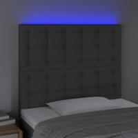 Hoofdbord LED 144x5x78/88 cm stof donkergrijs - thumbnail