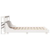 Bedframe zonder matras massief grenenhout wit 120x190 cm - thumbnail