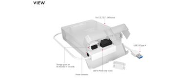 ICY BOX 60341 2,5 harde schijf behuizing 2.5 inch, 3.5 inch USB-A 3.2 Gen 1 - thumbnail