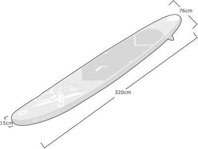 XQ Max SUP Board Set - Opblaasbaar - 320x76x15cm - blauw