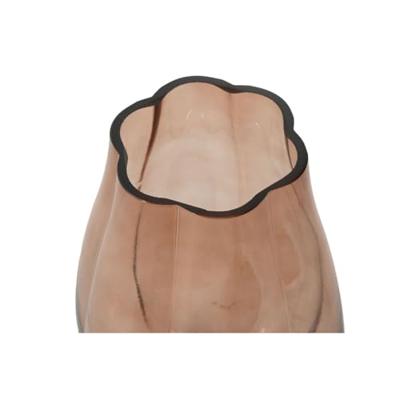 Vaas Home ESPRIT Amber Kristal Modern 16 x 16 x 26 cm Vaas Home ESPRIT Amber Kristal Modern 16 x 16 x 26 cm