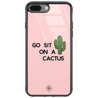 iPhone 8 Plus/7 Plus glazen hardcase - Go sit on a cactus - thumbnail