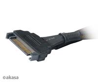 SATA Power Splitter 15 Pin SATA mannelijke naar 2 x SATA rechte hoek connectoren - thumbnail