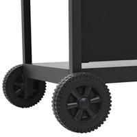 Gasbarbecue met 6 kookzones staal zwart - thumbnail