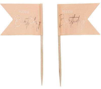 Prikkers Elegant Lush Blush Happy Birthday - 36 Stuks